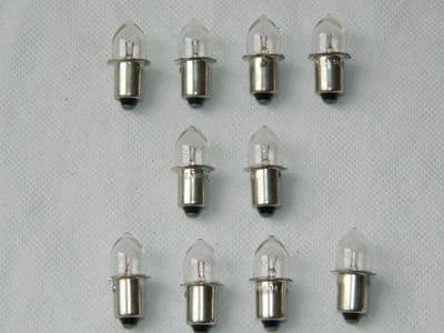 10 x Miniature Flange Incandescent Light Bulbs 2.5V, 0.3A [1R10D]