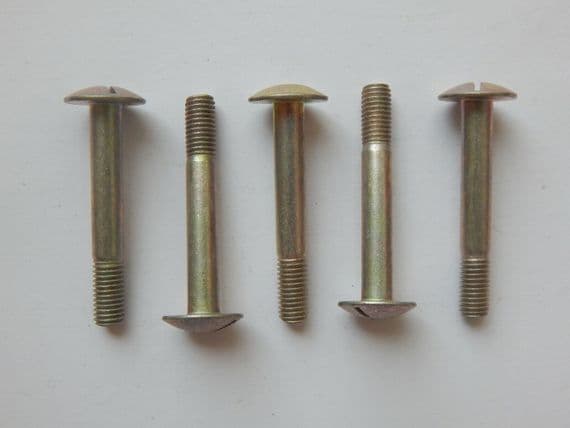 10 x Mushroom Head Steel Aircraft Bolts, 1/4