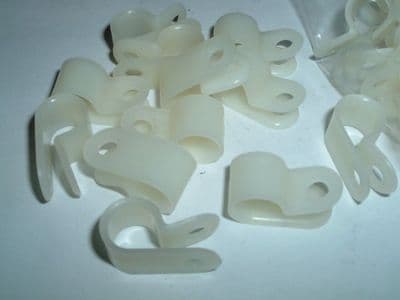 10 x P Clamps Cable or Pipe Retainers 9mm / 0.35