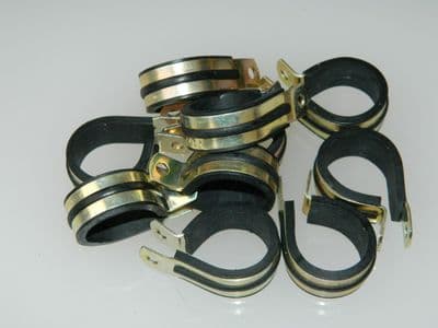 10 x P Clips Rubber Lined Clamps For 1