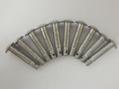 10 x Slotted Head Aircraft Clevis Bolts, 1/4