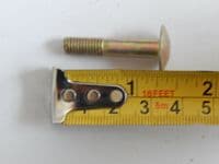 10 x Steel Aircraft Bolts, Mushroom Head, 1/4