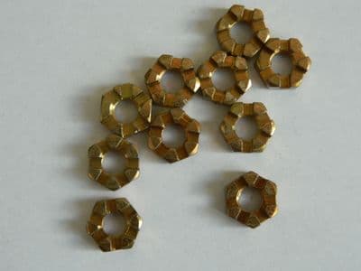 10 x Steel Aircraft Slotted Hex Nuts, 1/4