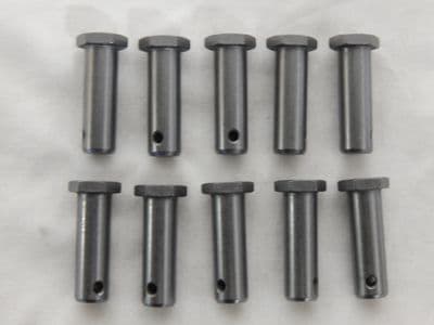 10 x Straight Headed Pins, Hex Head, Aircraft, 8mm Diam, JN0195-08025 [GR2B-5]