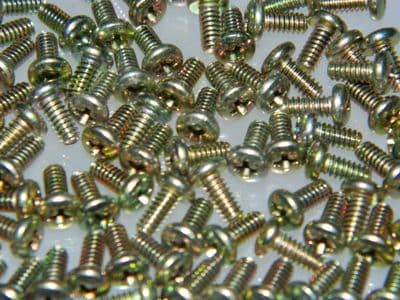 100 x 4-40 UNC Steel Machine Screws Phillips Pan Head Cadmium Plated Length 1/4