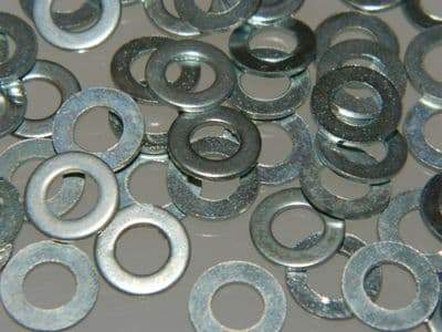 100 x M5 Flat Washer Zinc Plated Steel Outside Diameter 10mm [Q5]
