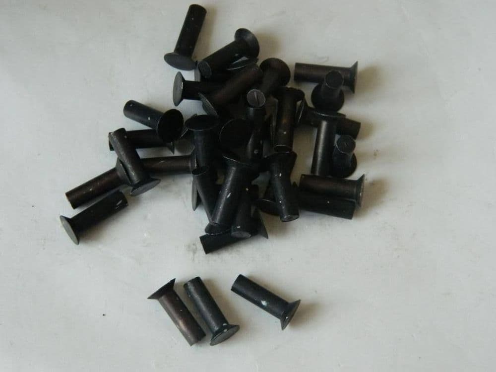 100 x Rivets Csk Light Alloy Black 3/16