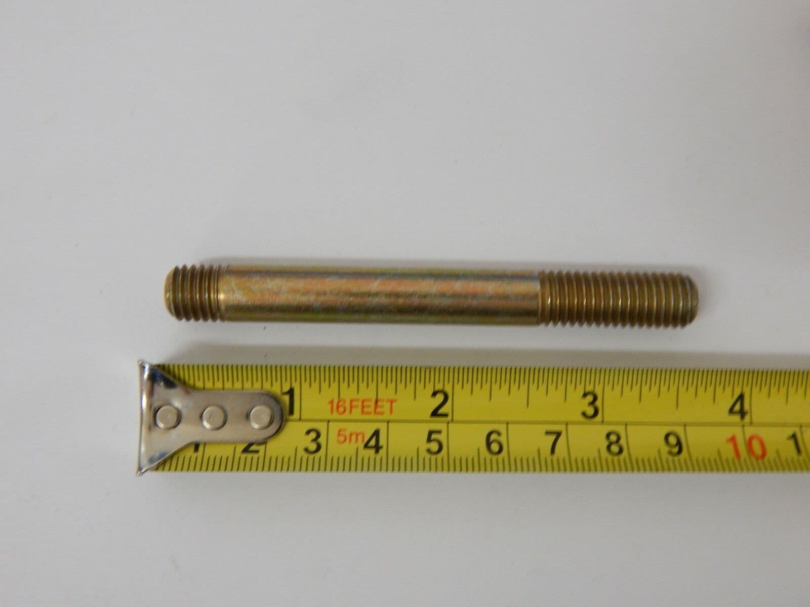 2 x M10-1 5 Plain Aircraft Studs Zinc and Yellow 90mm Length BS4439 Q12