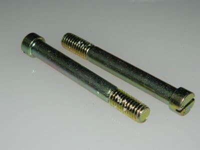2 x M10 Bolts Hand Grip Slotted Cheese Head Steel Length 75mm [F12]