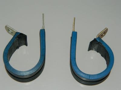 2 x P Clamp Rubber Covered Aluminium For 1
