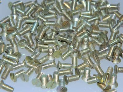 20 x 6BA Screws Slotted Head Countersunk Steel, Length 1/4" [CN1A-7]