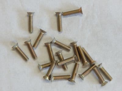 20 x Flat Cross Head Aircraft Screws, CSK, 4-40 UNC, 5/8