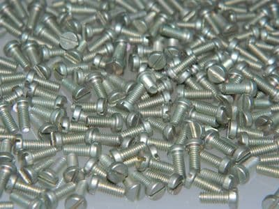 20 x M2.5 Screws Slotted Cheese Head Steel Length 6mm [B10]