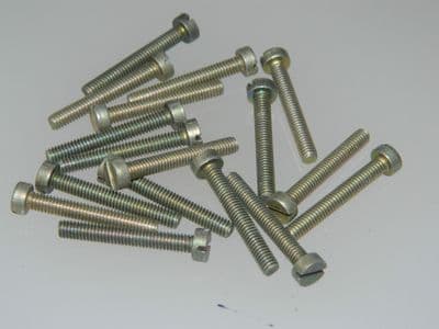 20 x M4 Cheese Head Steel Screws Fully Threaded Metric Length 25mm Slotted Head [E9]