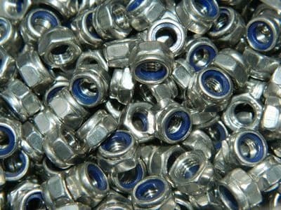 20 x M5 Nyloc Nuts Stainless Steel A2-70 Metric M5-0.8 Locking Nuts [C6]