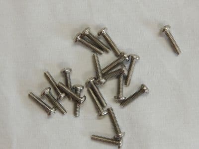 20 x Plated Brass Crosshead Screws, 4-40 UNC, 1/2