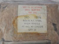 25 x Slotted Head Steel Aircraft Bolts, 1/4