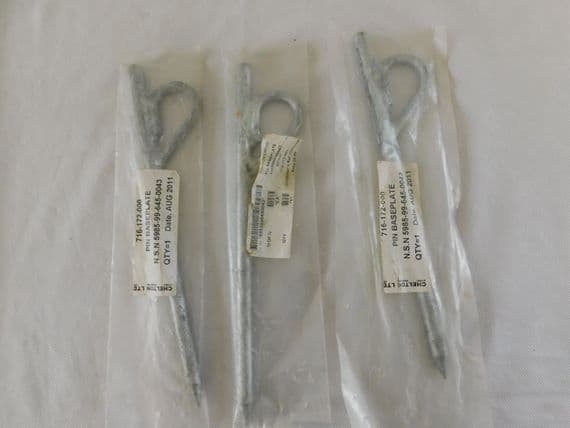 3 x Racal Radio Mast Base Plate Pins, New, Part No 716-172-000  [CL14A]