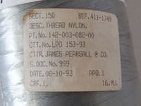 3000M Cone Lubricated Heavy Duty Nylon Thread Shade 8200 Grey [1R4A]