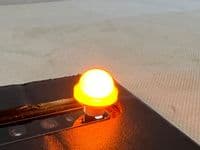 4 x Ex RAF Aircraft Type C33 Lens Light Knob, Orange, A3466C  [D4C]