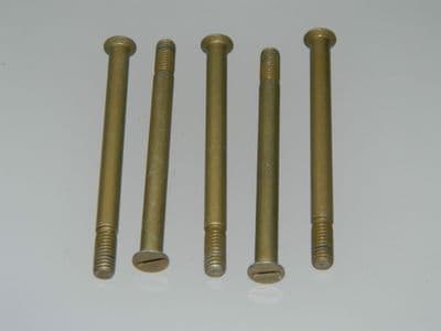 5 x 2BA Bolt CSK Slotted Steel Shouldered Length 2 3/8