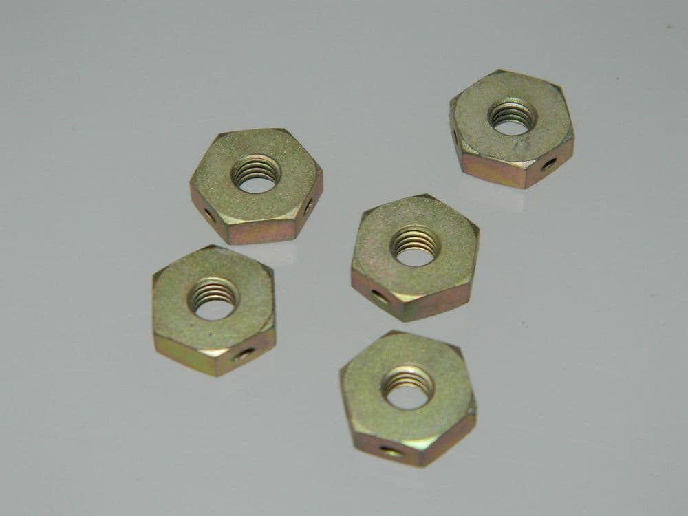 5 x 2BA Nuts Steel Full Hex Nuts Thickness 1/8