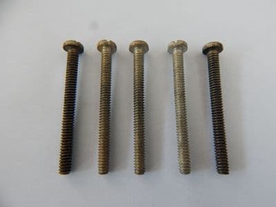 5 x 6-32 UNC Slotted Pan Head Screws, Steel Length 1 1/2