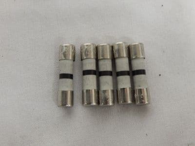 5 x 8 Amp Ceramic 20mm Fuse, Cartridge Type [GR1B]