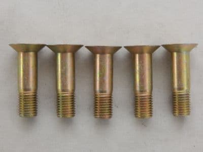 5 x Aircraft Bolts, M10 Thread, C/S Flat, Cross Head, DIN65314-10022E [GR2B-7]