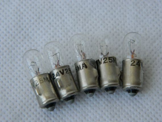 5 x BA7S Incandescent Clear Miniature Bulbs 24V 25mA [1R6D]