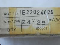 5 x BA7S Incandescent Clear Miniature Bulbs 24V 25mA [1R6D]