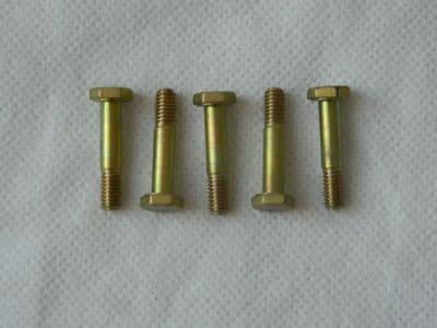 5 x Cadmium Plated Hex Head Aircraft Bolts, M4, 12mm Grip, MDS0028-04-12 [Q10]
