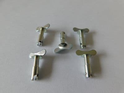 5 x  DZUS Quarter-Turn Stud, Size 3, Wing, Steel Zinc Plate, Bright chromate [CN1A-9]