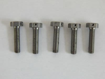 5 x Hex Head Aircraft Machine Screws, M4 Thread, 15mm Length, Steel [J7]