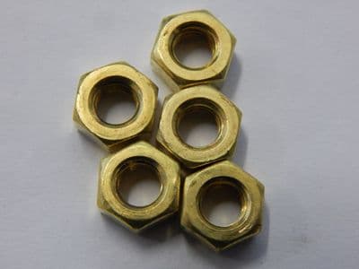 5 x Hex Nuts M6 Steel Brass Countersunk Diameter​​​​​​​ 6mm  [V29]