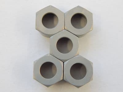 5 x Low Pressure Union Nut, Aluminium Alloy, to fit 3/8