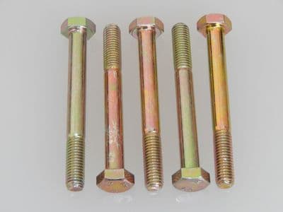 5 x M10-1.5 Bolts Hex Head Cadmium Plated Steel Length 94mm [Y9]