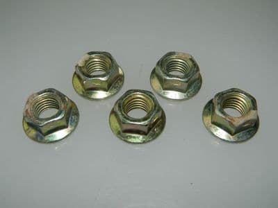 5 x M12 Nuts Flanged Self Locking Steel [Q5]