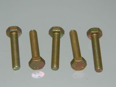 5 x M4 Hexagon Head Bolts Cadmium Plated Steel 20mm Fully Threaded Length [D4]
