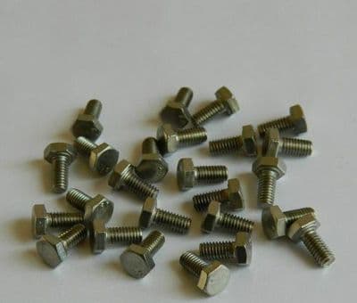 5 x M4 Stainless Steel Bolt Hex Head Metric 10mm Long From Under Head [A1]