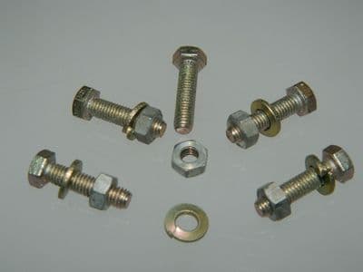 5 x M5 Bolts Nut and Spring Washer Pack Metric Fastener Length 20mm [Y15]