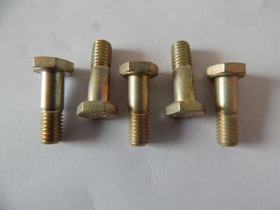 5 x M6 Bolts Hex Drilled Head Steel Length 20mm [V20]