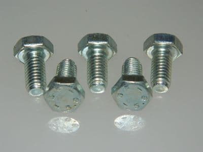 5 x M6 Bolts Hex Head Steel Length 12mm [Q4]