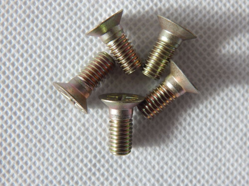 5 x M6 Screw CSK Torq-set Total Length 15/32