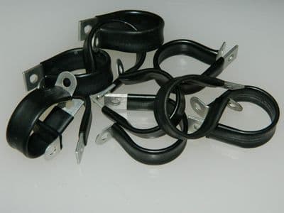 5 x P Clips Rubber Coated Clamps For 1 1/8