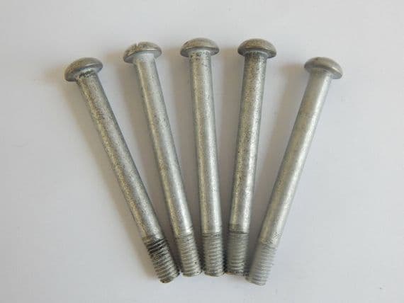 5 x Round Head Steel Aircraft Bolts, 1/4