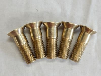 5 x Slotted CSK Head Steel Aircraft Bolts, 1/2