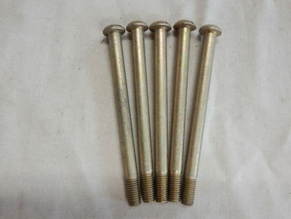 5 x Slotted Head Steel Aircraft Bolts, 1/4