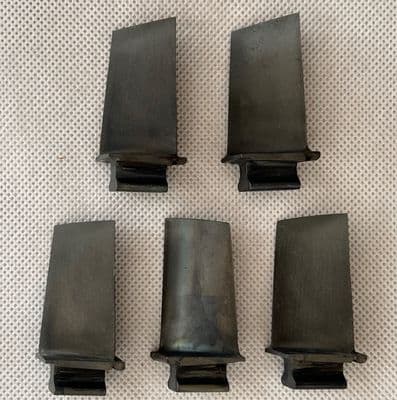 5 x Tornado Aircraft RB199 Rotor Blades, Over 2