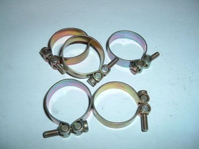 5 x Water Pipe Bonding Clips With Slotted Screw Adjuster Fit 1